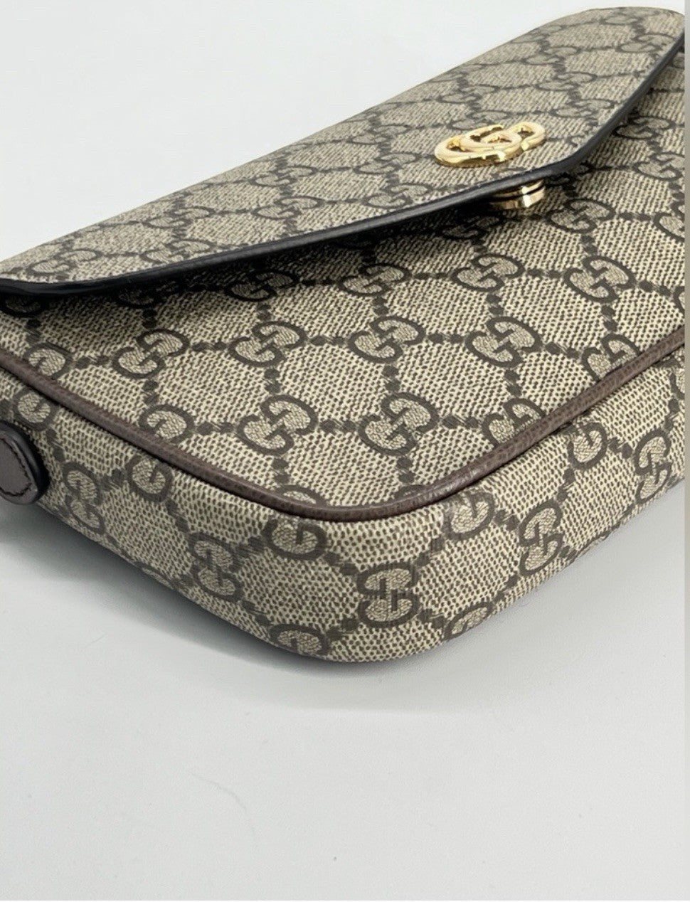 Gucci Ophidia Mini Bag GG Supreme Canvas Web Stripe Crossbody Bag — view 7