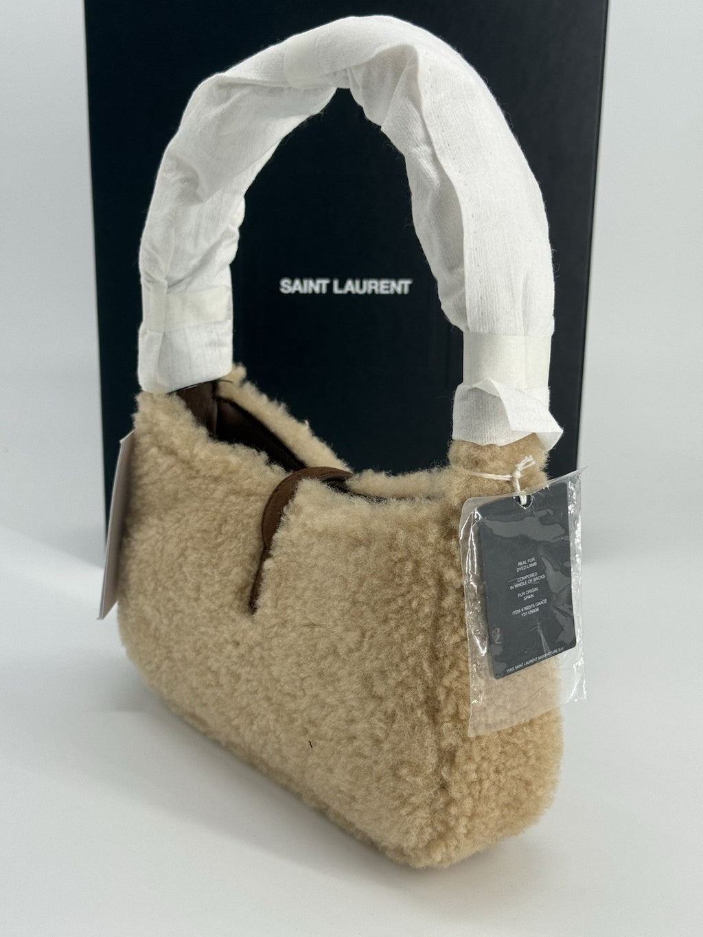 Saint Laurent Le 5 A 7 Mini Shearling Bag — view 4