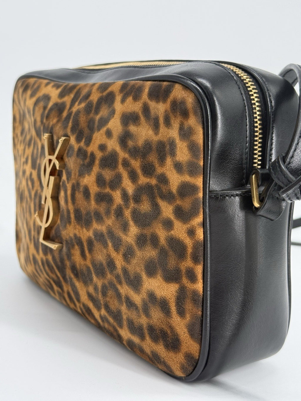 Saint Laurent Leopard Print Lou Camera Crossbody Bag — view 6
