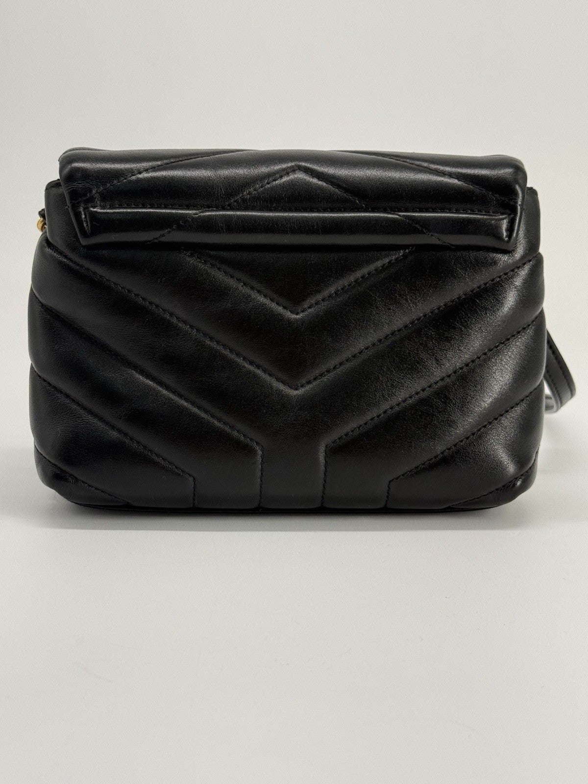 Saint Laurent Toy Loulou Black Leather Shoulder Bag — view 7