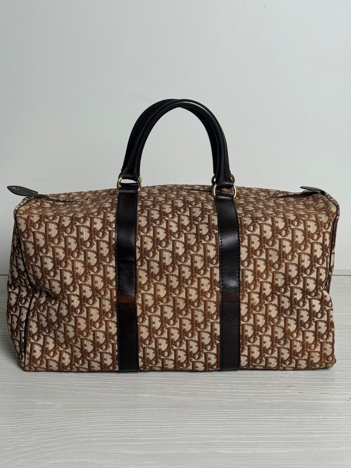 CHRISTIAN DIOR Vintage Diorissimo  Monogram Brown Trotter Boston Bag — view 1