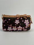 LOUIS VUITTON Monogram Cherry Blossom Takashi Murakami Pochette Accessories Bag — view 1