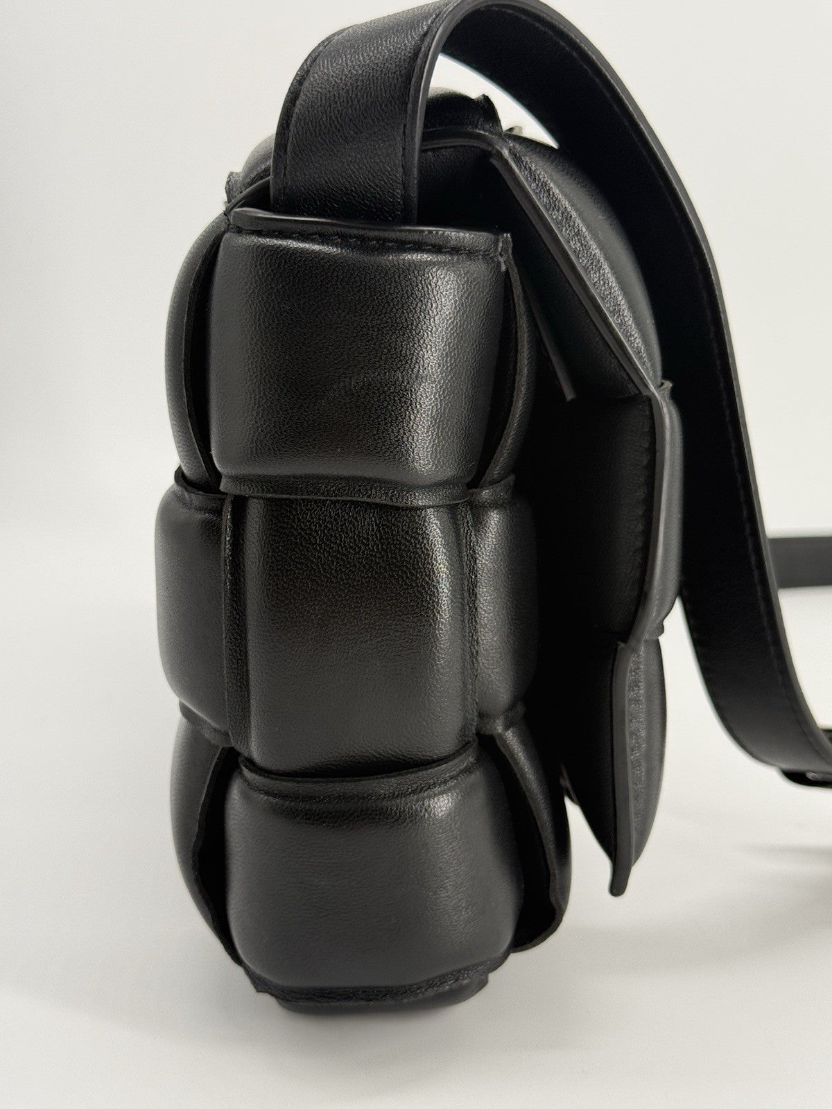 Bottega Veneta Intrecciato Padded Cassette Black Leather Shoulder Bag — view 4