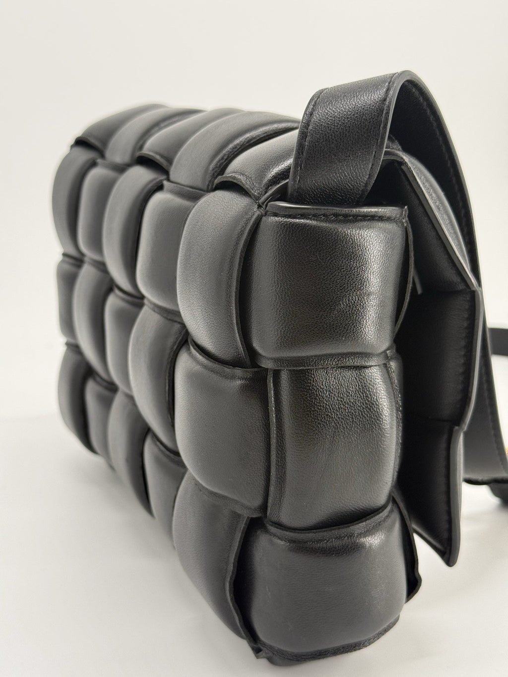 Bottega Veneta Intrecciato Padded Cassette Black Leather Shoulder Bag — view 5