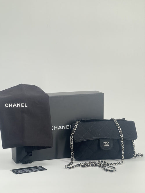 Chanel Black Quilted Foldable Tote Chain Bag — view 2