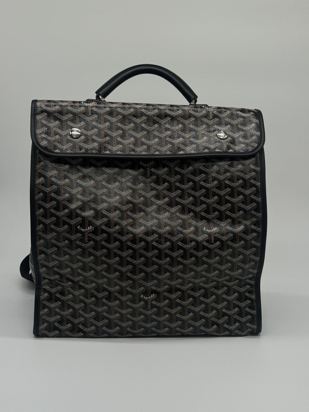 Goyard Saint Leger Backpack Black Monogram Canvas — view 3