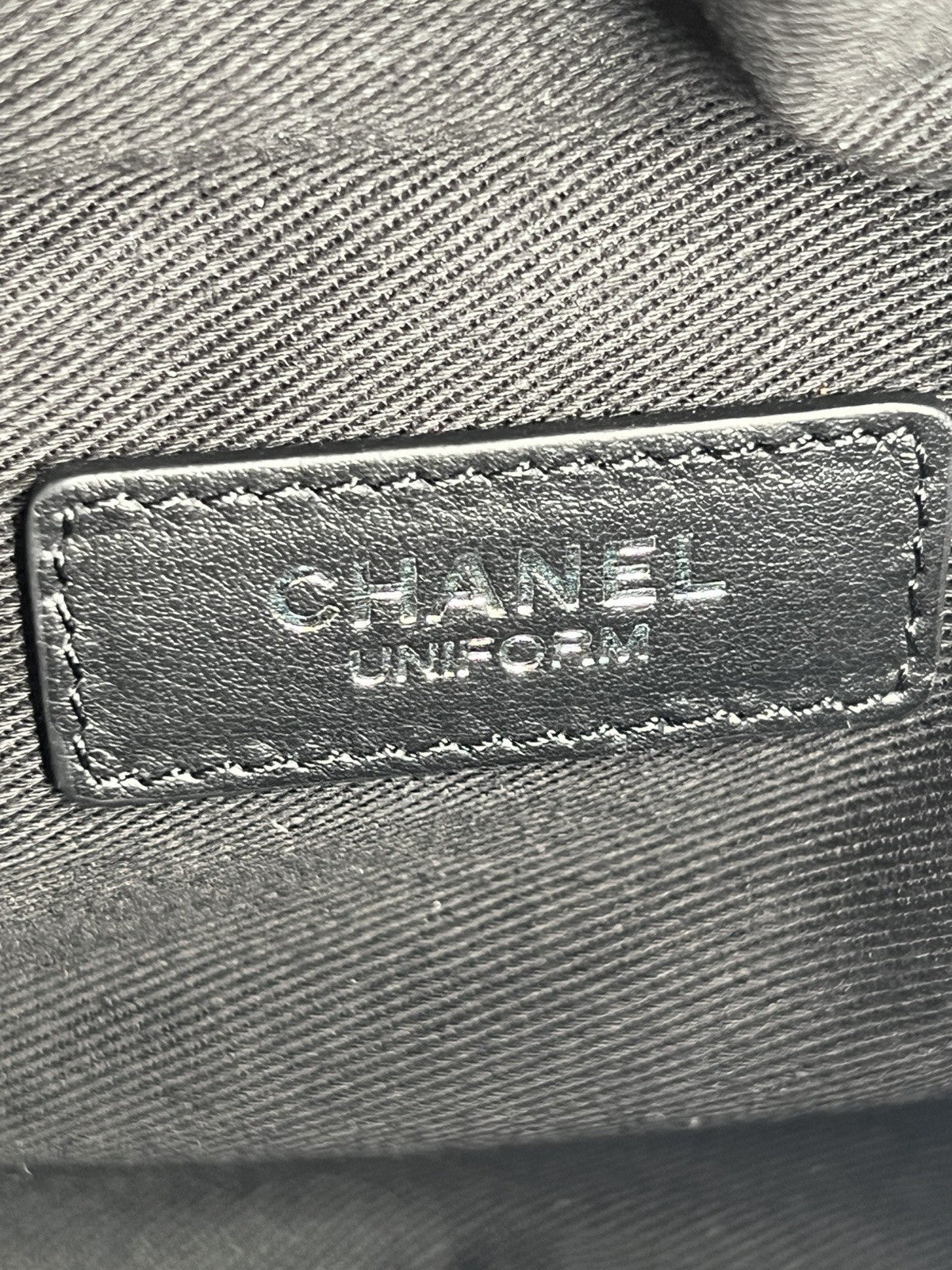Chanel Uniform Galfskin Quilted Waist Belt Black Bag — view 6