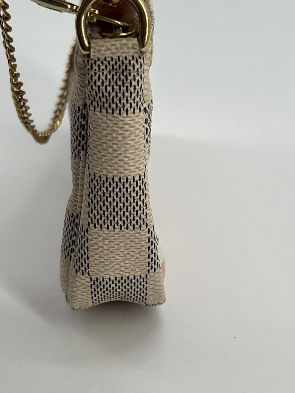 Louis Vuitton Mini Pochette Damien Azur Canvas Xmas Birds Bag — view 7