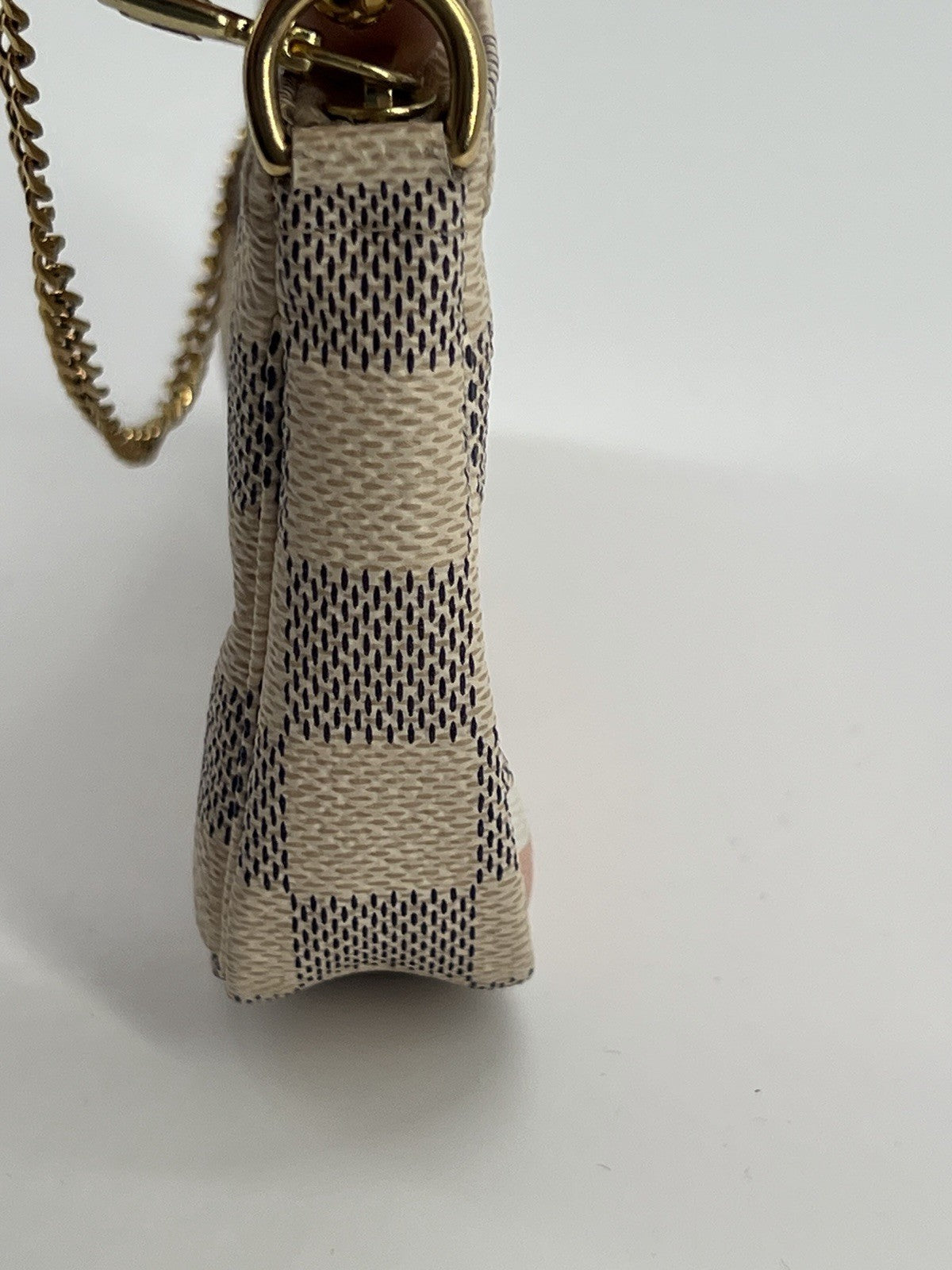 Louis Vuitton Mini Pochette Damien Azur Canvas Xmas Birds Bag — view 7