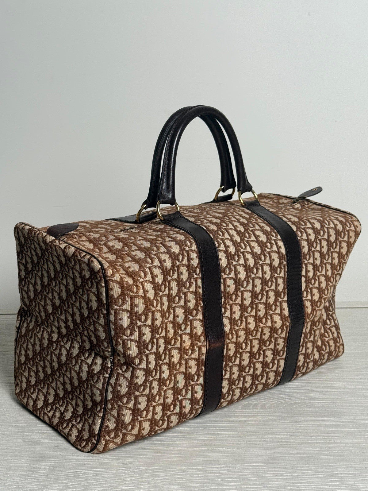 CHRISTIAN DIOR Vintage Diorissimo  Monogram Brown Trotter Boston Bag — view 3